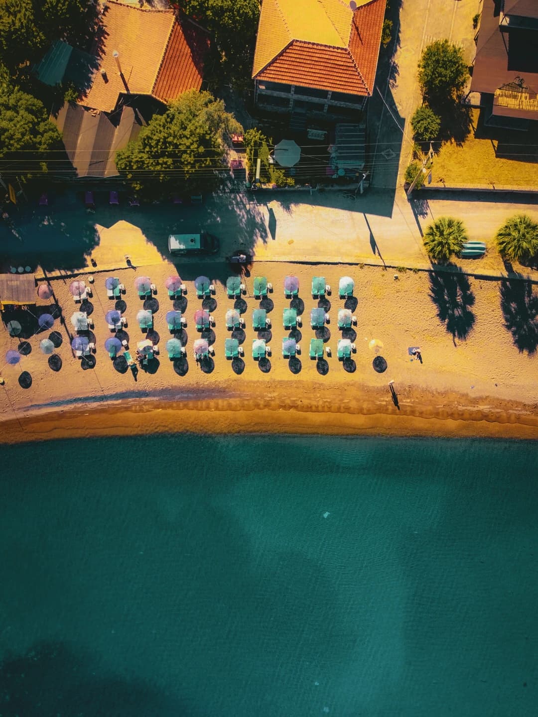 Beach scene with chairs